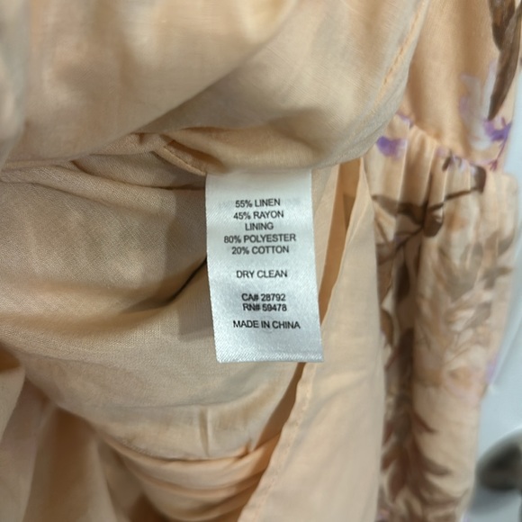 House of Harlow 1960 Linen Floral Tiered Corset Maxi Dress Large - Picture 13 of 13